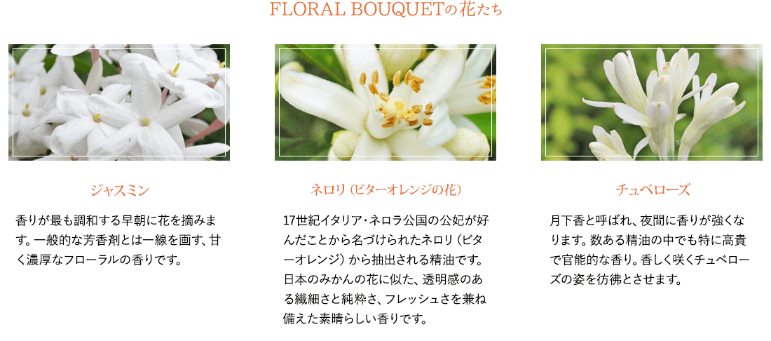 FLORAL BOUQUETの花たち