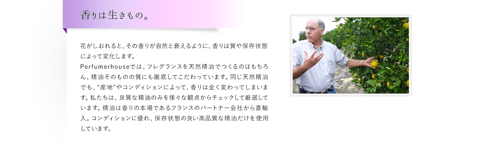 香りは生きもの。